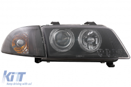 Faros delanteros Angel Eyes para Audi A4 B5 1995-1998 2 Llantas Halo Negra-image-6079843