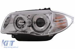 Faros delanteros Angel Eyes para BMW Serie 1 E81 E82 E87 E88 2004-2011 Cromados-image-6111964