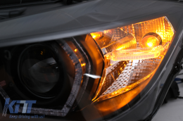 Faros delanteros LED DRL Angel Eyes para BMW 3 F30 F31 LCI Sedan Touring 15-19 Negro-image-6100377