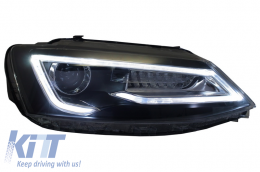 Faros delanteros LED DRL para VW Jetta Mk6 VI 11-17 Bi-Xenon Design Dynamic Flowing-image-6020975