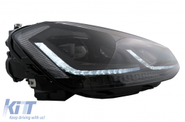 Faros Delanteros LED para VW Golf 7 12-2017 Negro Facelift G7.5 Diseño Dinámico-image-6105936