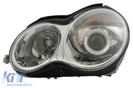 Faros delanteros para Mercedes Clase C W203 07.2000-03.2004 Halógenos Cromo H7-image-6107750