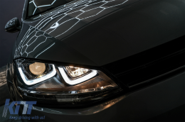 Faros DRL LED 3D para VW Golf 7 VII 12-17 RLine Look Flowing Sequential Dinámica-image-6088900