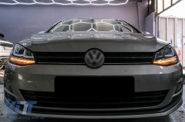 Faros DRL LED 3D para VW Golf 7 VII 12-17 RLine Look Flowing Sequential Dinámica-image-6088903