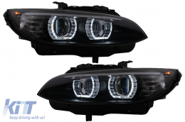 Faros LED 3D Angel Eyes para BMW Serie 3 E92 E93 2006-2010 U-Type Luz HID-image-6099637