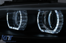 Faros LED 3D Angel Eyes para BMW Serie 3 E92 E93 2006-2010 U-Type Luz HID-image-6099639