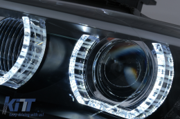 Faros LED 3D Angel Eyes para BMW Serie 3 E92 E93 2006-2010 U-Type Luz HID-image-6099642
