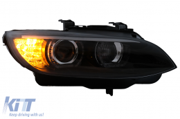 Faros LED Angel Eyes 3D para BMW Serie 3 E92 E93 2006-2010 con xenón Negro-image-6109351