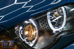 Faros LED Angel Eyes para BMW 3 Series E46 09.2001 - 03.2005 Xenon Look Negro-image-6089016