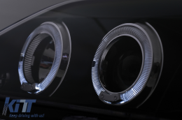 Faros LED Angel Eyes para Dacia Logan 2004-2008 Negro Headlights-image-6107121
