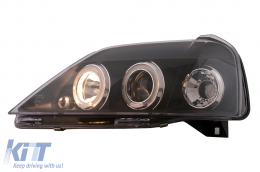 Faros LED Angel Eyes para Dacia Logan 2004-2008 Negro Headlights-image-6107122