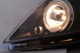 Faros LED Angel Eyes para Dacia Logan 2004-2008 Negro Headlights-image-6107426