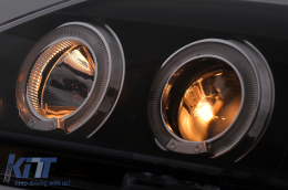 Faros LED Angel Eyes para Dacia Logan 2004-2008 Negro Headlights-image-6107429