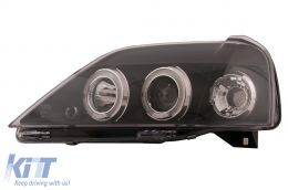 Faros LED Angel Eyes para Dacia Logan 2004-2008 Negro Headlights-image-6107430