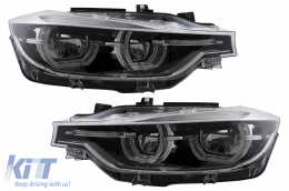 Faros LED completos Angel Eyes para BMW 3er F30 F31 Sedan Touring 2011+-image-6002791