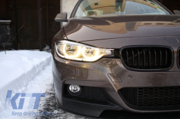 Faros LED completos Angel Eyes para BMW 3er F30 F31 Sedan Touring 2011+-image-6002798