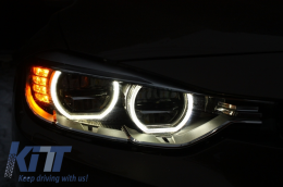 Faros LED completos Angel Eyes para BMW 3er F30 F31 Sedan Touring 2011+-image-6002805