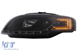 Faros LED DRL Luces diurna para AUDI A4 B7 11.04-03.08 Luz Bombilla Negro-image-6093259