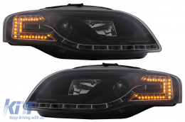 Faros LED DRL Luces diurna para AUDI A4 B7 11.04-03.08 Luz Bombilla Negro-image-6093260
