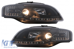 Faros LED DRL Luces diurna para AUDI A4 B7 11.04-03.08 Luz Bombilla Negro-image-6093263