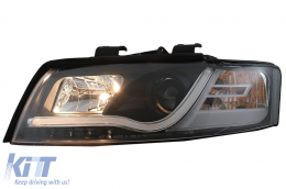 Faros LED DRL para Audi A4 8E 2001-2004 Luces Diurnas Negro-image-65494