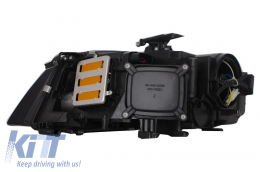 Faros LED DRL para Audi A4 B8 8K 04.08-11 Luces diurna Negro-image-6015011