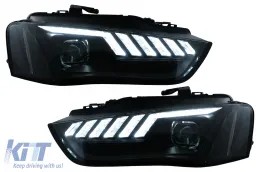 image-29-Faros LED DRL para AUDI A4 B8.5 Facelift 2012-2015 Señal dinámica Negro