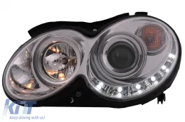 Faros LED DRL para Mercedes CLK W209 C209 Coupe A209 Cabrio 2003-2010 Chrome-image-6093968