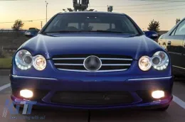 Faros LED DRL para Mercedes CLK W209 C209 Coupe A209 Cabrio 2003-2010 Chrome-image-6093985