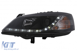 Faros LED DRL para Opel Astra G 09.1997-02.2004 Luces diurnas negras-image-6101029
