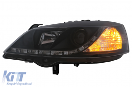 Faros LED DRL para Opel Astra G 09.1997-02.2004 Luces diurnas negras-image-6101031