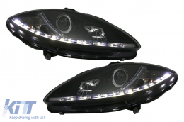 Faros LED DRL para Seat Leon Altea Toledo 06.2005-2009 Negro-image-6093344