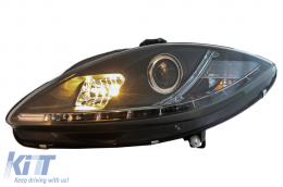Faros LED DRL para Seat Leon Altea Toledo 06.2005-2009 Negro-image-6093345