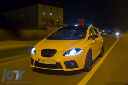 Faros LED DRL para Seat Leon Altea Toledo 06.2005-2009 Negro-image-6093347