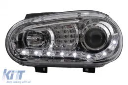 Faros LED DRL para VW Golf 4 09.1997-09.2003 Luces Circulación Diurna Cromadas-image-6105373