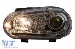 Faros LED DRL para VW Golf 4 09.1997-09.2003 Luces Circulación Diurna Cromadas-image-6105376