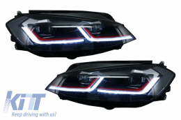 Faros LED DRL para VW Golf 7.5 VII 17+ GTI Look Señal dinámica Luces Giro-image-6042142