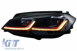 Faros LED DRL para VW Golf 7.5 VII 17+ GTI Look Señal dinámica Luces Giro-image-6042147