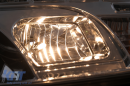 Faros LED DRL para VW Touran 1T Caddy 03-06 Luces de circulación diurna cromadas-image-6105394
