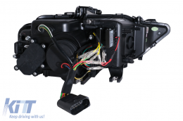 Faros LED DRL Xenon para AUDI A4 B8.5 Facelift 12-15 Señal dinámica Negro-image-6099989