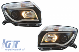 Faros LED para Dacia Duster I 2009-2014 Lámpara Tube Light Bar Negro Edición--image-6041272