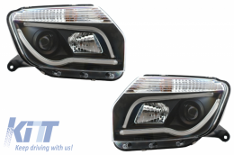 Faros LED para Dacia Duster I 2009-2014 Lámpara Tube Light Bar Negro Edición--image-6041276