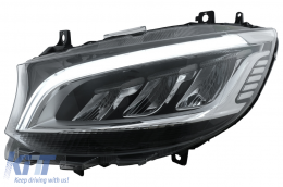 Faros LED para Mercedes Sprinter W907 W910 halógenos 2019-2023 Negro Headlights-image-6114472