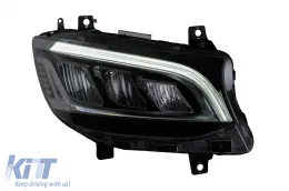 Faros LED para Mercedes Sprinter W907 W910 halógenos 2019-2027 Negro Headlights-image-6211489