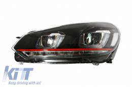 Faros para VW Golf 6 VI 08-13 LED 7 3D LED DRL U-Look LED Luz que fluye Dinámica-image-6014654