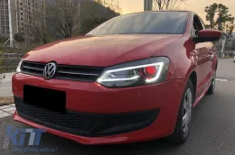 Faros para VW Polo MK5 6R 6C 61 11-17 Luces LED Devil Eye Look RHD-image-6077533