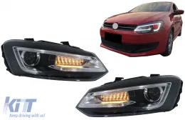 Faros para VW Polo MK5 6R 6C 61 11-17 Luces LED Devil Eye Look RHD-image-6127533
