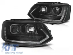 image-45-FAROS TUBE LIGHT T6 LOOK NEGRO DRL SEQ adecuado para VW T5 10-15