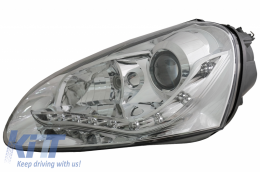 Faros xenón para VW Golf 5 V Jetta III 2003-2009 Luz GTI Look Chrome RHD-image-6059845