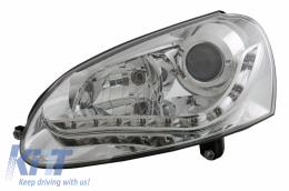 Faros xenón para VW Golf 5 V Jetta III 2003-2009 Luz GTI Look Chrome RHD-image-64438